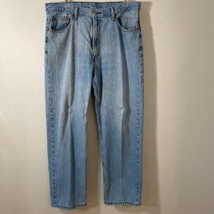 Levis Jeans Mens 36x30 Blue 550 Relaxed Fit Baggy Tapered Light Wash Denim